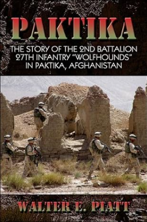 Book cover showing uniformed soldiers walking in the desert.